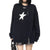 Women's Irregular Zipper Star Sweater