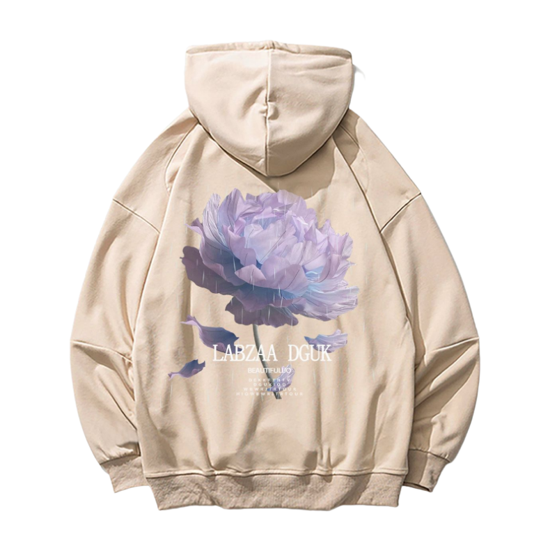 Street Oversize Rose Graphic Hoodie