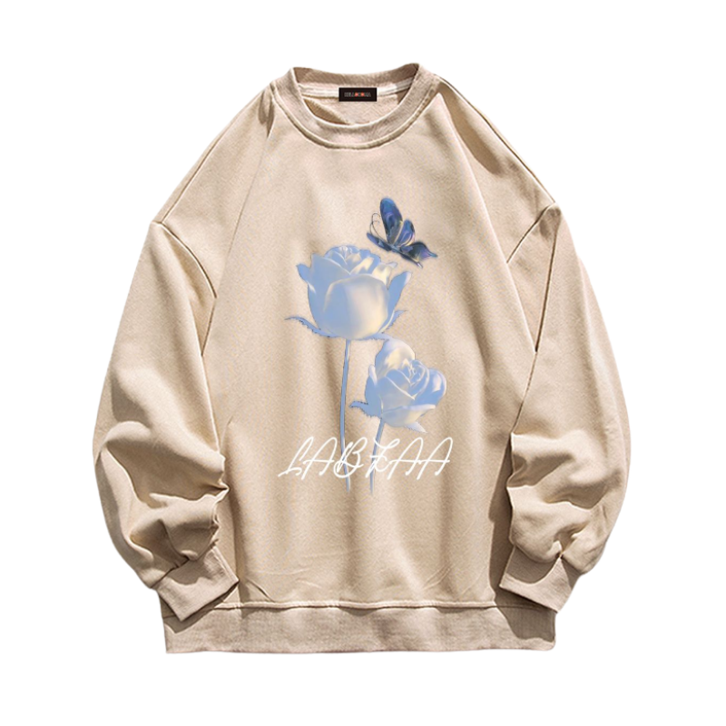 Retro Bold Rose Graphic Sweatshirt