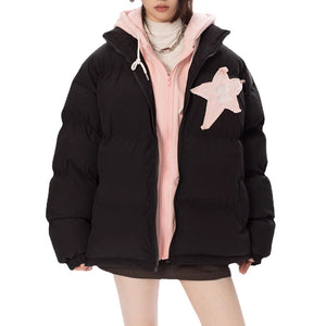 Women's Fake Two Piece Star Coat